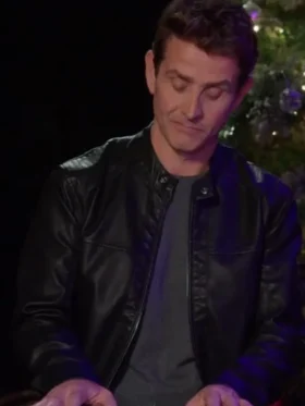 Jack Cooper Jingle Bell Love Black Leather Jacket