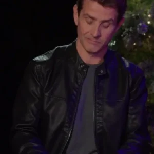 Jack Cooper Jingle Bell Love Black Leather Jacket