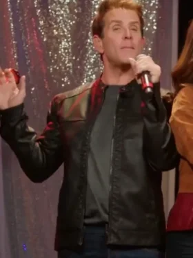 Jack Cooper Jingle Bell Love Black Leather Jacket For Sale