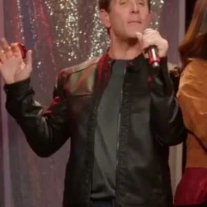 Jack Cooper Jingle Bell Love Black Leather Jacket For Sale