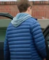 Jack Cooper Jingle Bell Love Blue Puffer Quilted Jacket For Sale