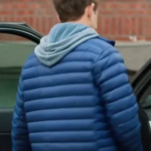 Jack Cooper Jingle Bell Love Blue Puffer Quilted Jacket For Sale