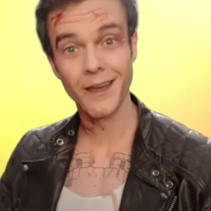 Jack Quaid Novocaine Brown Leather Jacket For Sale