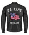 Jacob Stegaro US Army Veterans Leather Jacket Back
