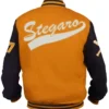 Jayce Base Ball Stegaro Yellow And Black Varsity Jacket Back