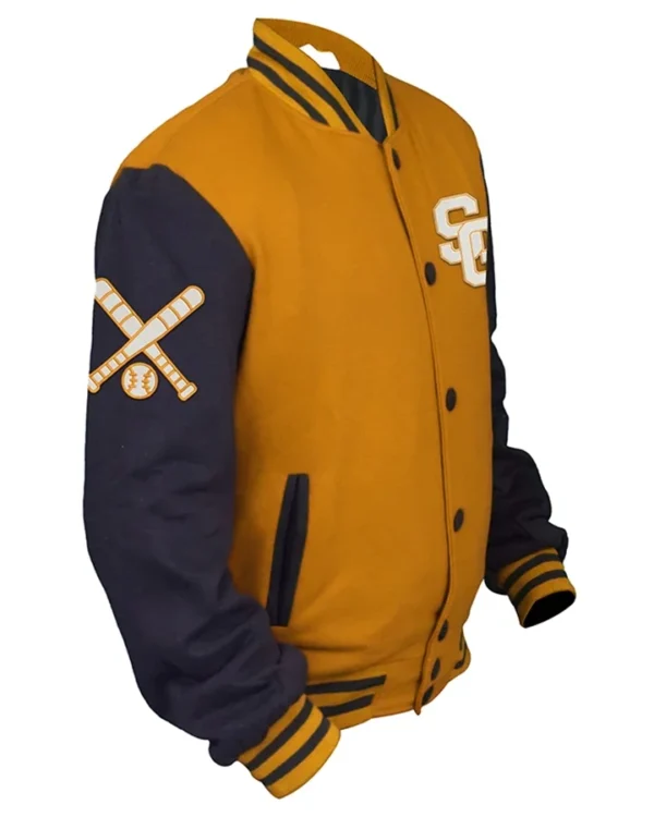Jayce Base Ball Stegaro Yellow And Black Varsity Jacket For Sale