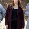 Jessica Knight NCIS Maroon Wool Coat