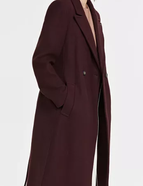 Jessica Knight NCIS Maroon Wool Coat For Sale