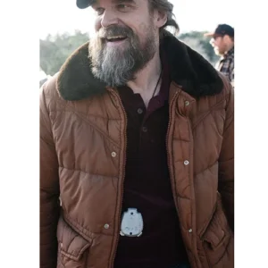 Jim Hopper Stranger Things S05 Brown Puffer Jacket
