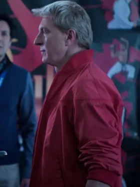 Johnny Lawrence Cobra Kai S06 Red Bomber Jacket