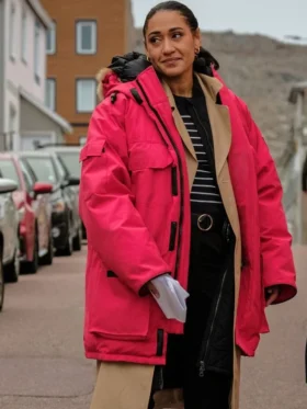 Josephine Jobert Saint Pierre S01 Pink Hooded Jacket
