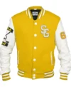 Khari Stegaro Golf Yellow And White Varsity Jacket