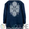Kim Matula The Finnish Line Blue Suede Coat back