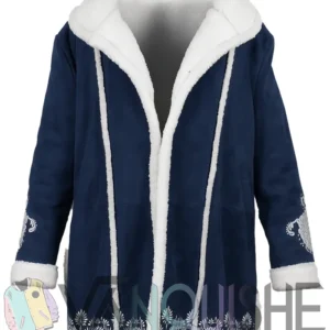 Kim Matula The Finnish Line Blue Suede Coat front