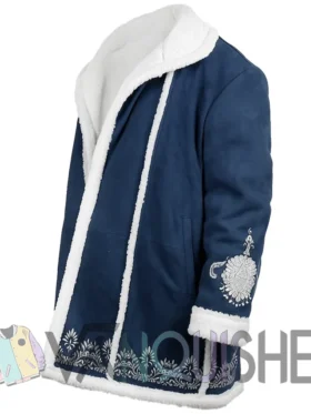 Kim Matula The Finnish Line Blue Suede Coat left