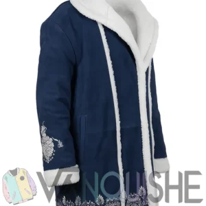 Kim Matula The Finnish Line Blue Suede Coat left