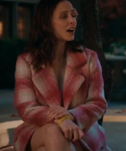 Kimberly Finkle The Sex Lives of College Girls Plaid Long Coat