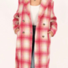 Kimberly Finkle The Sex Lives of College Girls Plaid Long Coat For Sale