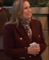 Laura Collins General Hospital Maroon Long Coat
