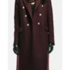 Laura Collins General Hospital Maroon Long Coat For Sale