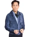 Lee Jung Jae Squid Game Blue Leather Jacket