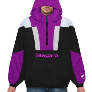 Maren Anorak Purple And Black Stegaro Jacket