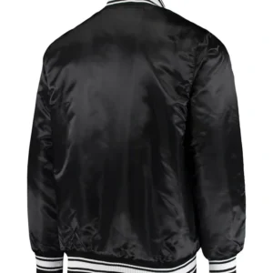 Mens Starter Black Buffalo Bills Locker Room Satin Varsity Jacket Back