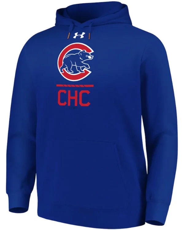Mens Under Armour Royal Chicago Cubs Lock Up Rival Performance Pullover Hoodie
