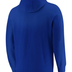 Mens Under Armour Royal Chicago Cubs Lock Up Rival Performance Pullover Hoodie Back