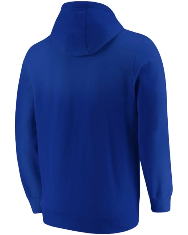 Mens Under Armour Royal Chicago Cubs Lock Up Rival Performance Pullover Hoodie Back