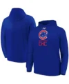 Mens Under Armour Royal Chicago Cubs Lock Up Rival Performance Pullover Hoodie For Sale