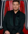 Michael Buble The Voice S26 Black Shawl Collar Suit