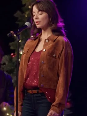 Michelle Morgan Jingle Bell Love Brown Jacket