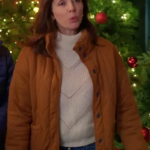 Michelle Morgan Jingle Bell Love Brown Quilted Jacket