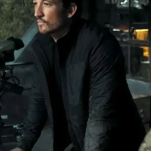 Miles Teller The Gorge Black Cotton Jacket