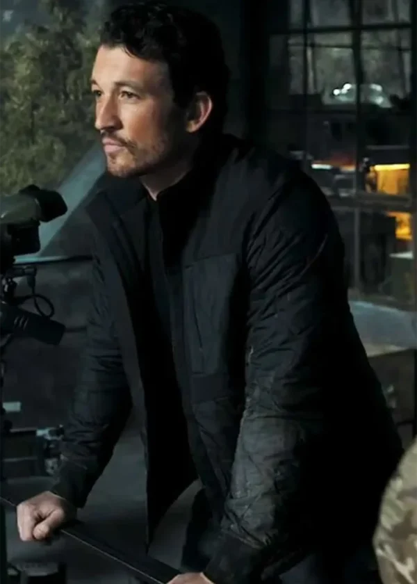 Miles Teller The Gorge Black Cotton Jacket