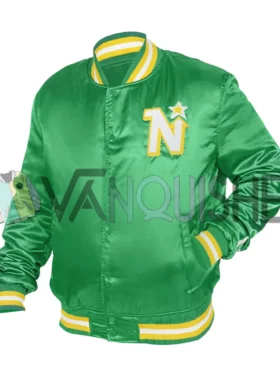 Minnesota North Stars Starter Satin Jacket left