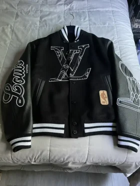 NBA Louis Vuitton Black Varsity Jacket