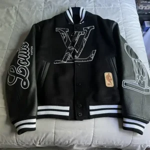 NBA Louis Vuitton Black Varsity Jacket