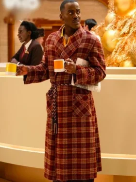 Ncuti Gatwa Doctor Who Red Plaid Robe