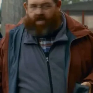 Nick Frost Get Away Brown Hooded Jacket For Men