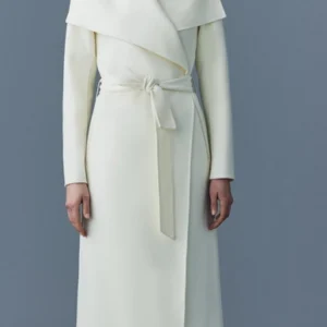 Olympia Matlock S01 White Long Coat For Sale