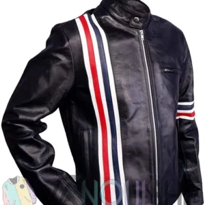 Peter Fonda Easy Rider Black Motorcycle Biker Leather Jacket right close