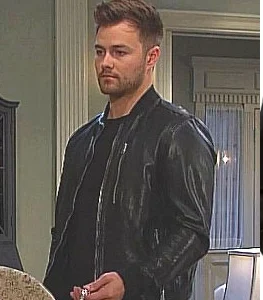 Peyton Meyer Days of Our Lives Leather Bomber Jacket