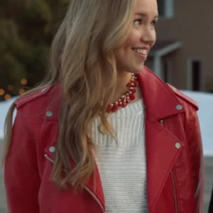Purchase Confessions of a Christmas Letter 2024 Lily Red Leather Jacket