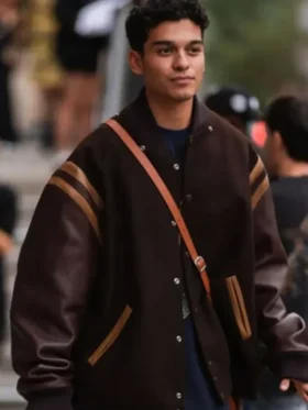 Q XO Kitty S02 Brown Varsity Jacket