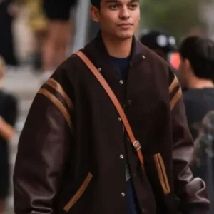 Q XO Kitty S02 Brown Varsity Jacket