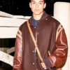 Q XO Kitty S02 Brown Varsity Jacket For Sale