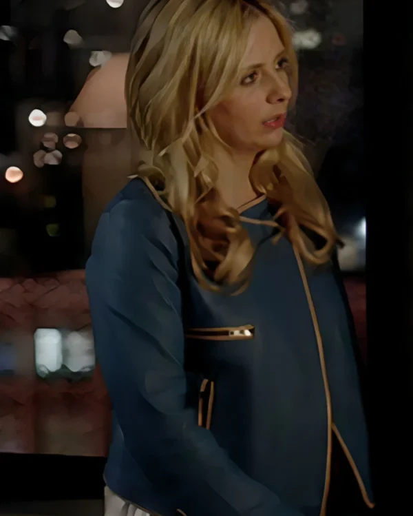 Ringer S01 Sarah Michelle Gellar Blue Leather Jacket
