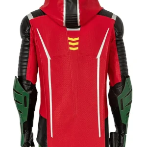 Robin Gotham Knights Leather Jacket Back